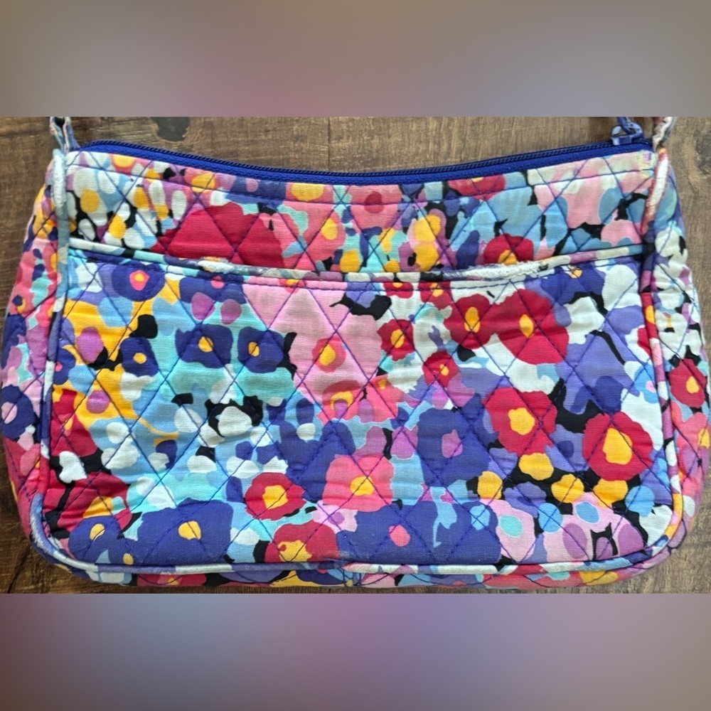 Vera bradley retired bohemian blooms crossbody floral quilted purse bag - Picture 5 of 11